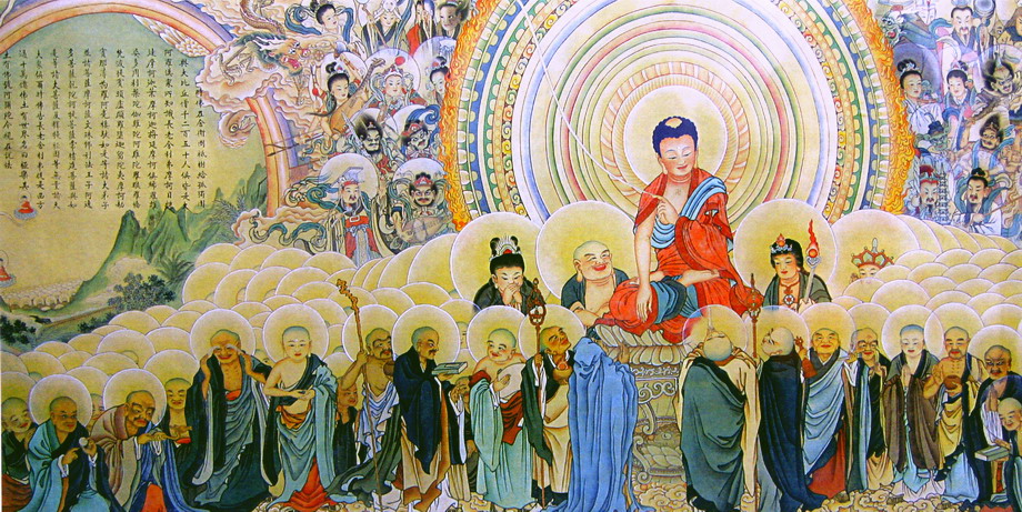 佛说阿弥陀经图解:一时佛在舍卫国 佛说阿弥陀经图解:一时佛在舍卫国